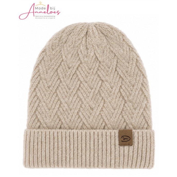 Muts gebreid - Naturel/huid